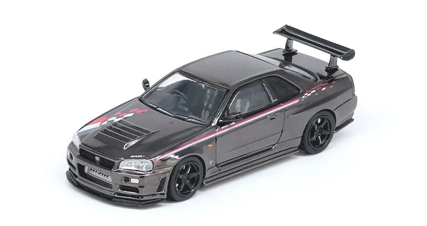 inno64 Nissan Skyline GT-R R34 Nismo R-Tune Chrome Black Silver