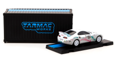 Tarmac Works 164 Toyota Supra RZ Logitech G AURORA with Container - Logitech Special Edition - HOBBY64