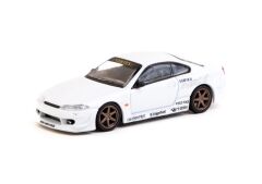 Tarmac Works VERTEX Nissan Silvia S15 White Metallic - Lamley Special Edition