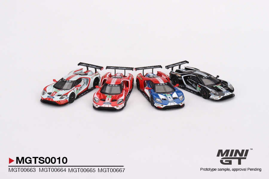 010 - Ford GT LMGTE PRO 2019 24 Hrs of Le Mans Ford Chip Ganassi Team 4 Cars Set - Limited Edition 3000