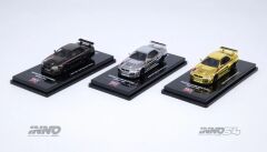 inno64 Nissan Skyline GT-R R34 Nismo R-Tune Chrome 3 Cars Set