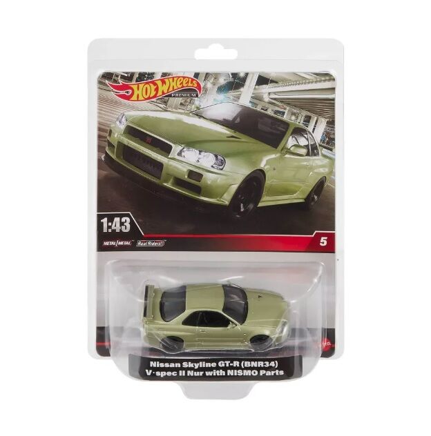 Hot Wheels Premium 1/43 Nissan Skyline GT-R (BNR34) V-Spec II II Nur With NISMO