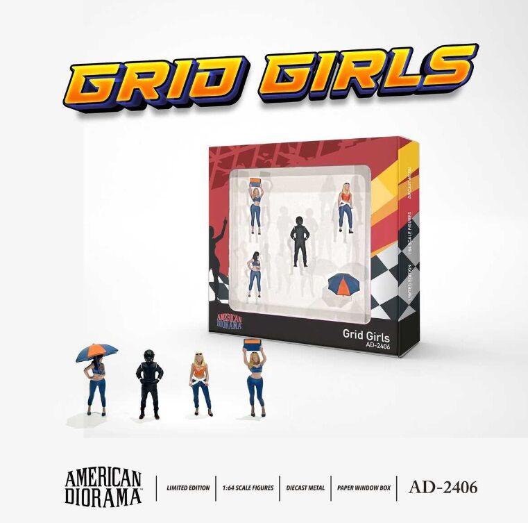 American Diorama Figure Set Grid Girls AD2406 Limited Edition