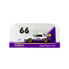 Tarmac Works 164 Pandem Mazda RX-7 FC3S White  purple - HOBBY64