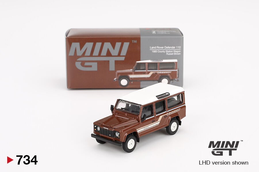 734 - Land Rover Defender 110 1985 County Station Wagon Russet Brown