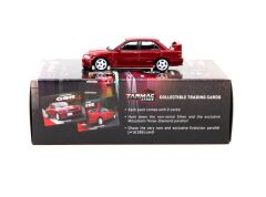 Tarmac Works Mitsubishi Lancer GSR Evolution II Red with Tarmac Cards - GLOBAL64