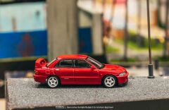 Tarmac Works Mitsubishi Lancer GSR Evolution II Red with Tarmac Cards - GLOBAL64