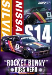 inno64 Nissan Silvia (S14) Boss ROCKET BUNNY Purple